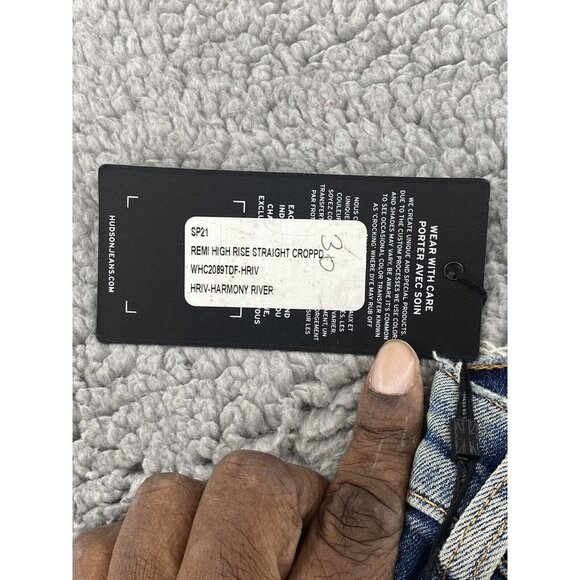 Hudson Womens‎ Blue Remi High Rise Medium Wash Cropped Straight Jeans Size 25 - Picture 7 of 8